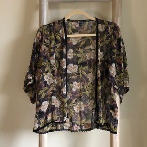 Nordstrom Sheer Floral Kimono